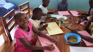 Children at the Manna Resuce Home